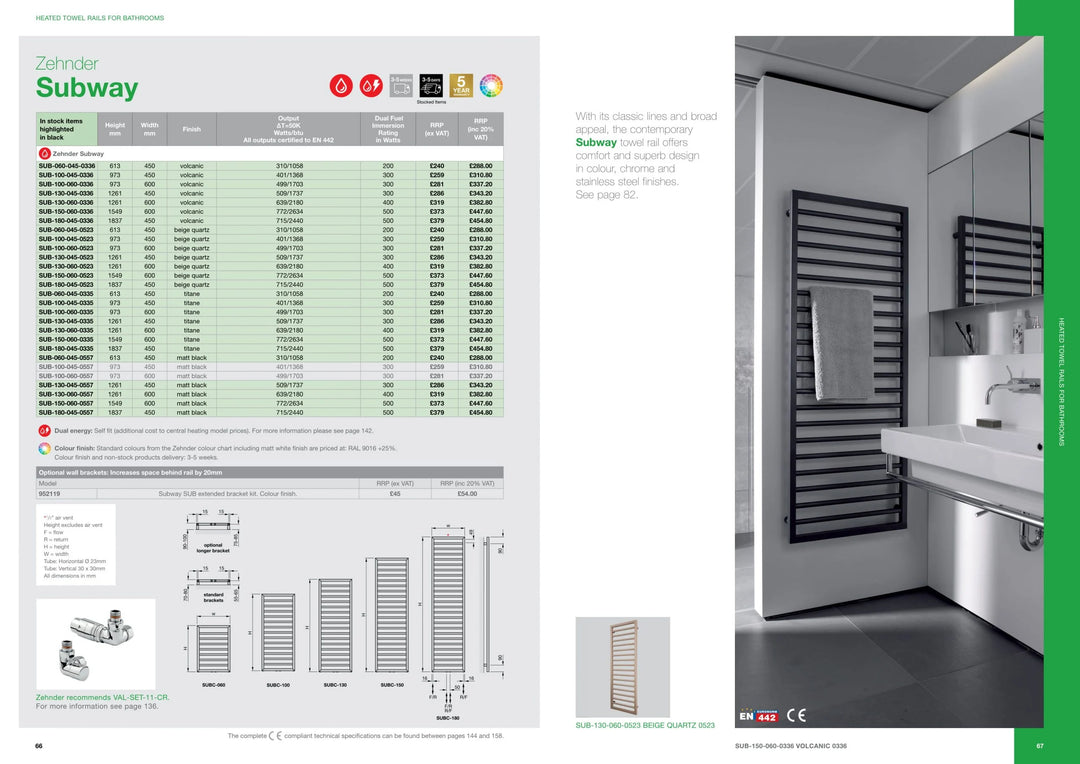 Zehnder Subway Towel Radiator