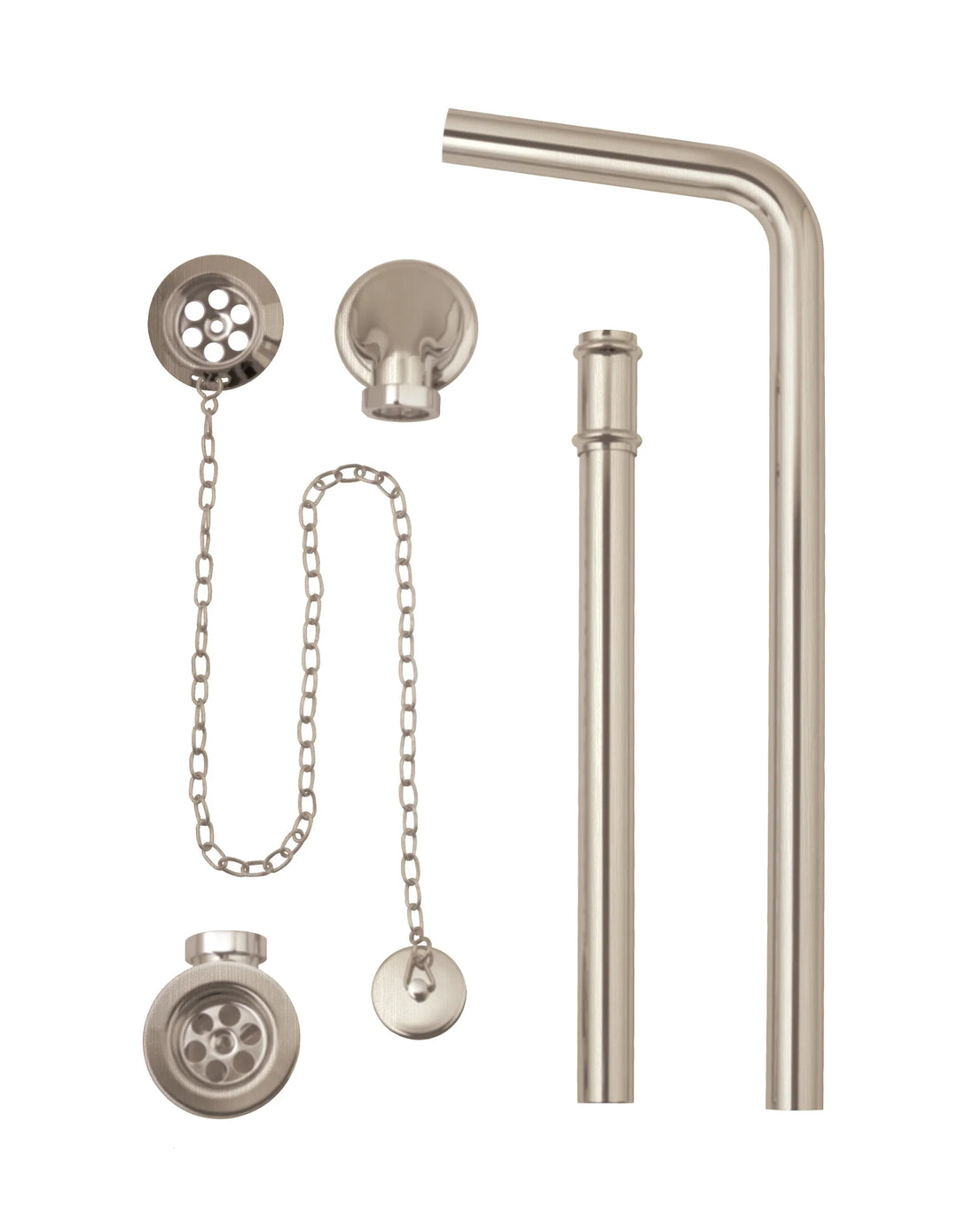 BC Designs Exposed Plug & Chain Bath Waste With Overflow Pipe