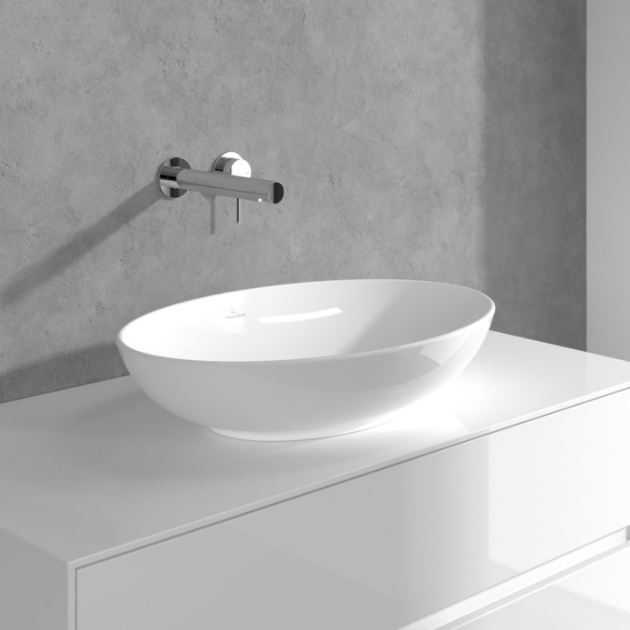 Villeroy & Boch Loop & Friends Wall Mounted Single Lever Basin Mixer In Chrome