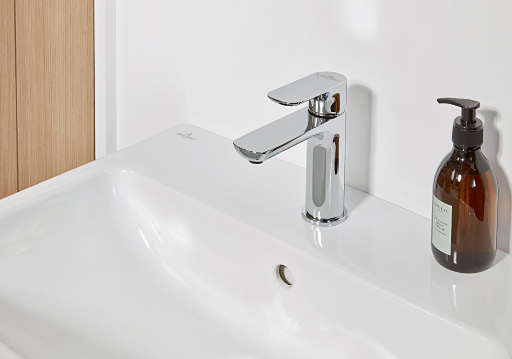 Villeroy & Boch O.Novo Single Lever Basin Mixer With Pop-up Waste In Chrome