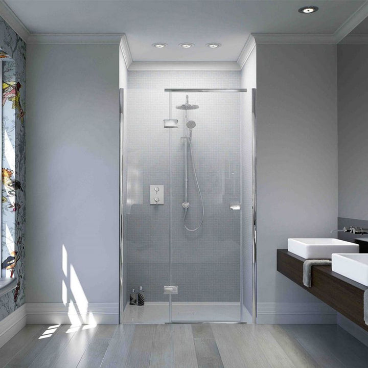 Matki New Illusion Hinged Recess Shower Door With Integrated Tray