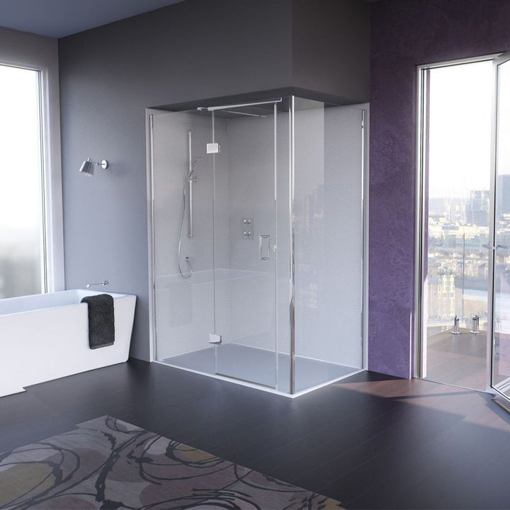 Matki New Illusion Hinged Door Shower Enclosure With Integrated Tray