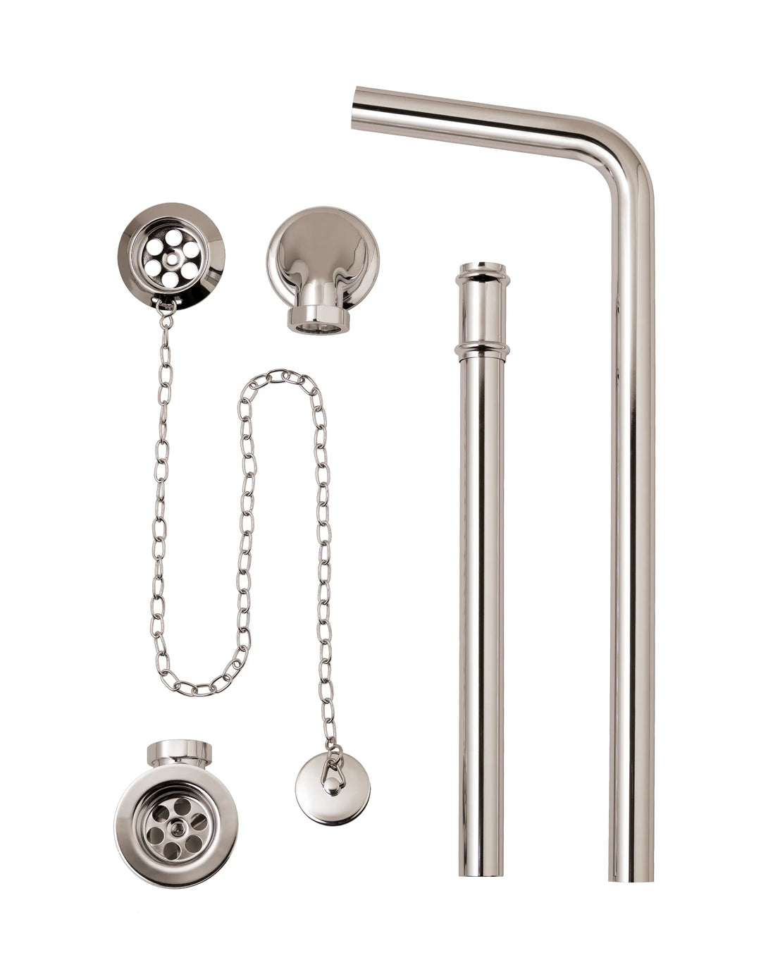 BC Designs Exposed Plug & Chain Bath Waste With Overflow Pipe