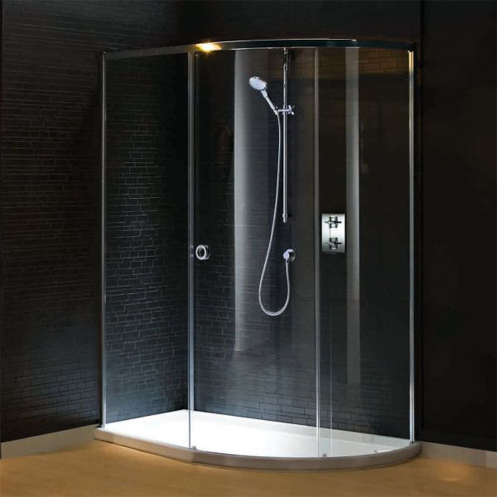 Matki New Radiance Curved Offset Shower Enclosure & Slimline Tray