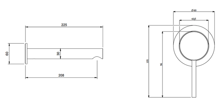 Villeroy & Boch Loop & Friends Wall Mounted Single Lever Basin Mixer In Matt Black